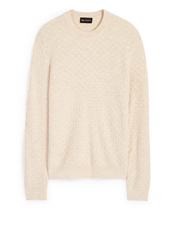 Светло-бежевый демисезонный джемпер из шерсти джемпер C&A