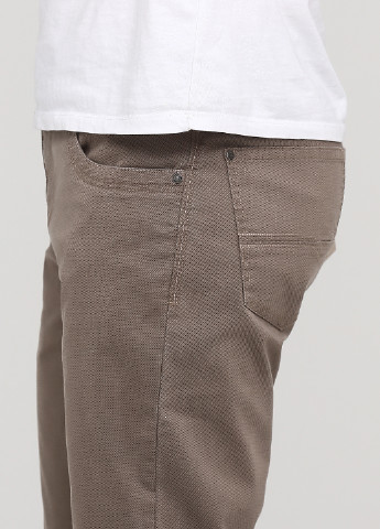 Серо-бежевые кэжуал демисезонные зауженные брюки RedPoint