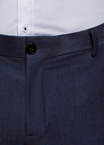 Темно-синие классические демисезонные брюки Oodji