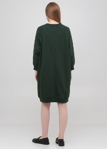 Темно-зелена кежуал сукня сукня-світшот Monki однотонна