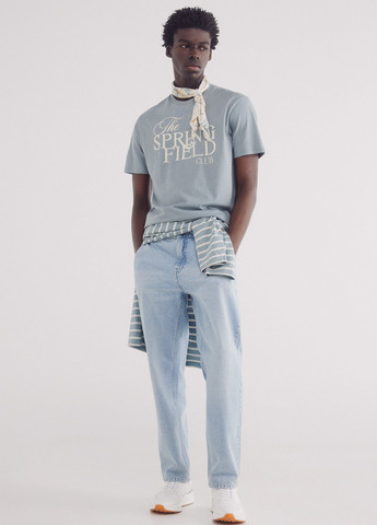 Голубая футболка Springfield