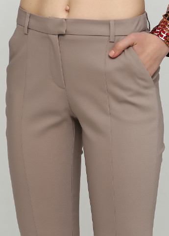 Бежевые кэжуал демисезонные зауженные брюки BRANDTEX COPENHAGEN