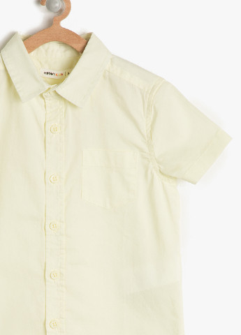 Молочная кэжуал рубашка однотонная KOTON