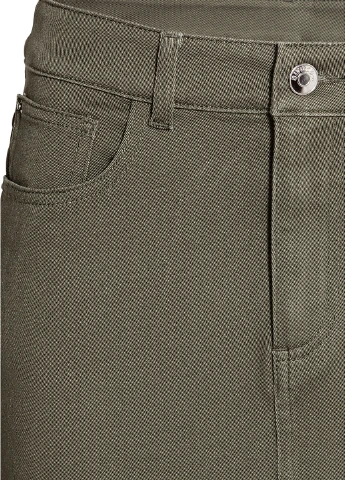 Оливковая (хаки) кэжуал однотонная юбка H&M мини