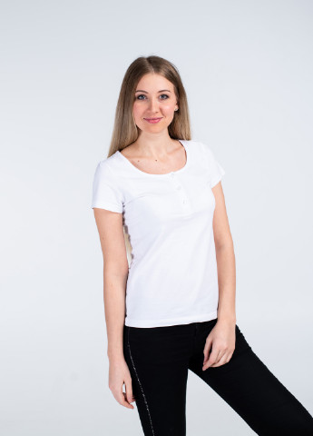 Белая летняя футболка Vidoli
