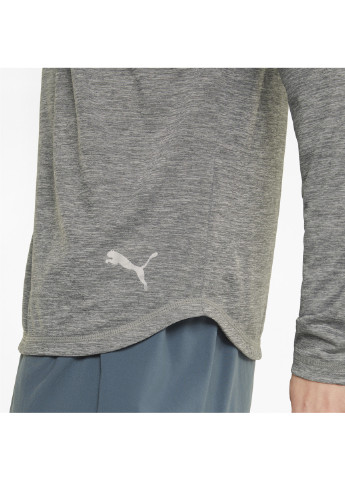 Сіра демісезонна футболка з довгим рукавом long sleeve men's running tee Puma