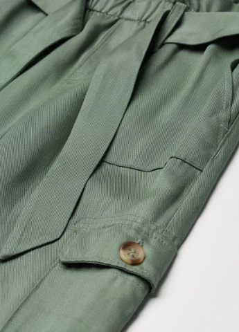 Хаки кэжуал демисезонные брюки H&M