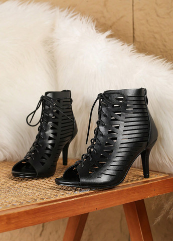 Черные летняя ботильоны SHEIN