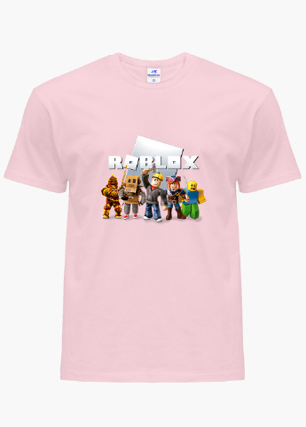 Рожева демісезонна футболка дитяча роблокс (roblox) (9224-1219) MobiPrint