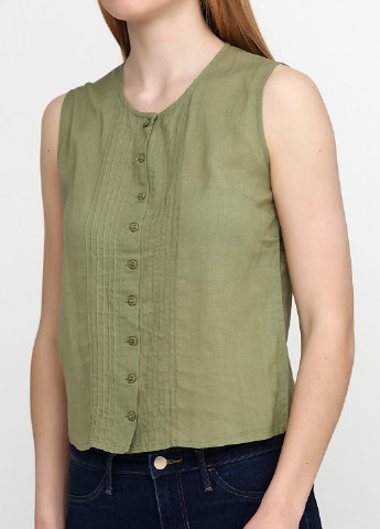 Оливково-зеленая летняя блуза in between