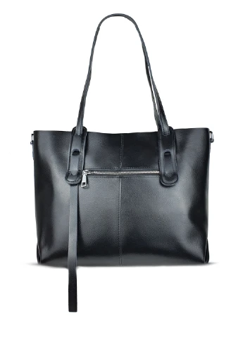 Черная большая женская сумка на молнии на плечо 33*26*12 Fashion (251853883)