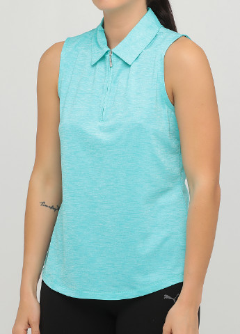 Бирюзовая женская футболка-поло Greg Norman меланжевая