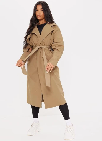 Плащ PrettyLittleThing тренчкот на пуговицах демисезон (255105202)