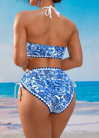 Комбинированный летний купальник (лиф, трусики) раздельный SHEIN