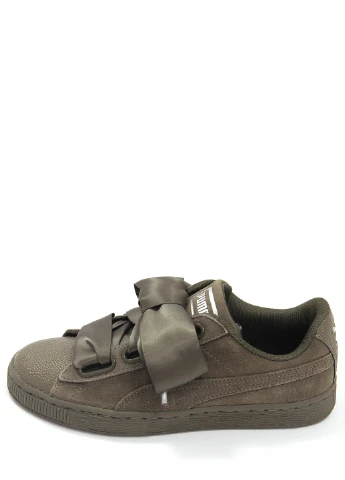 Хаки женские кеды suede heart bubble wns Puma