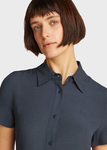 Темно-серое кэжуал, деловое платье рубашка Calvin Klein Jeans однотонное