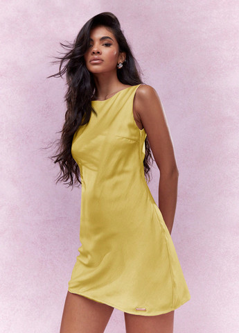 Жовтий кежуал сукня а-силует SHEIN однотонна