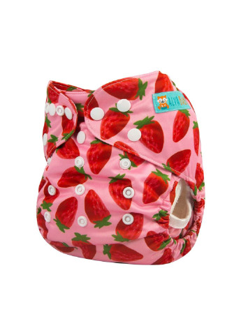 Підгузник для дівчинки багаторазовий з вкладишем та зображенням полуниця рожевий Strawberry garden Berni kids 59317 (244711391)