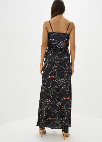 Чорна вечірня сукня Solh з абстрактним візерунком
