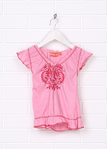 Розовая летняя футболка с коротким рукавом Efratis
