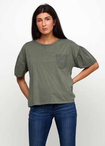 Хаки (оливковая) летняя футболка 158С