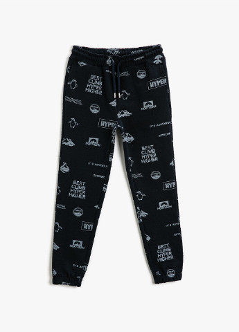 Темно-синие спортивные демисезонные брюки джоггеры KOTON