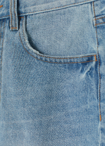 Голубая джинсовая однотонная юбка H&M колокол