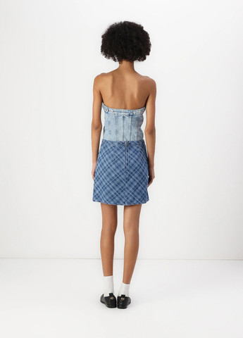 Синяя джинсовая в клетку юбка Tommy Hilfiger