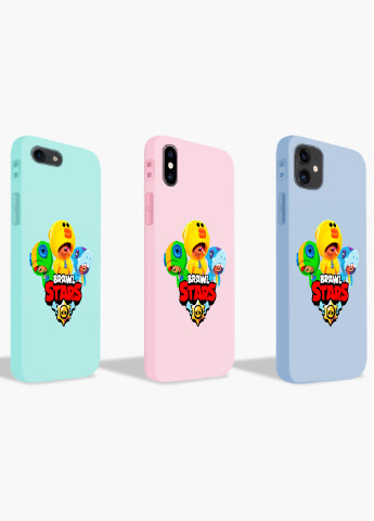 Чехол силиконовый Apple Iphone X Леон Бравл Старс (Leon Brawl Stars) (6129-1701) MobiPrint (219487599)