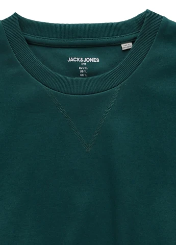 Зелений світшот Jack & Jones однотонний без декору (316474255)