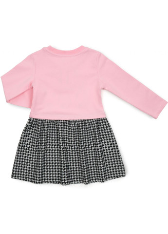 Комбінована сукня з кроликами (6673-98g-pink) Pop Fashion (251326584)
