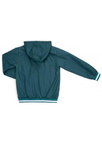 Біла демісезонна куртка ветровка з манжетами (7910-152b-green) Haknur