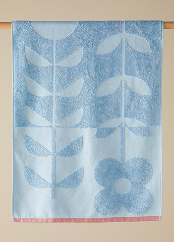 English Home полотенце, 50х80 см колор блок голубой производство - Турция