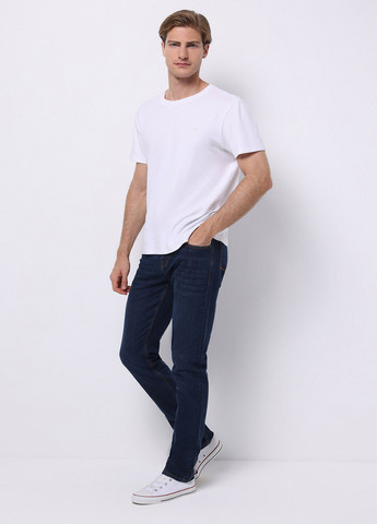 Синие демисезонные прямые джинсы Colin's