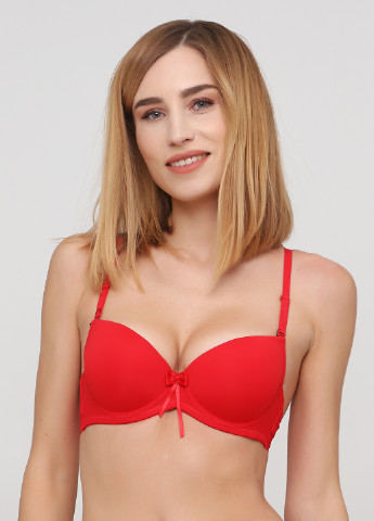 Червоний бюстгальтер Biweier з кісточками бавовна