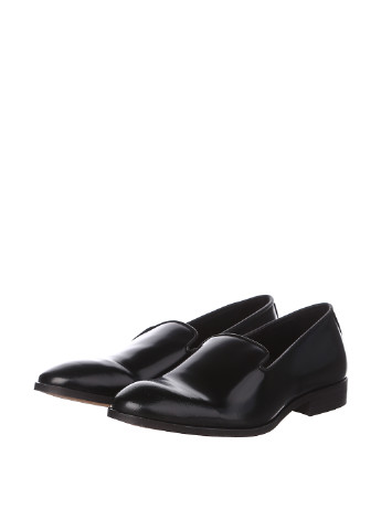 Черные женские кэжуал туфли лаковые на низком каблуке немецкие - фото