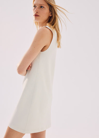 Кремова кежуал сукня H&M однотонна