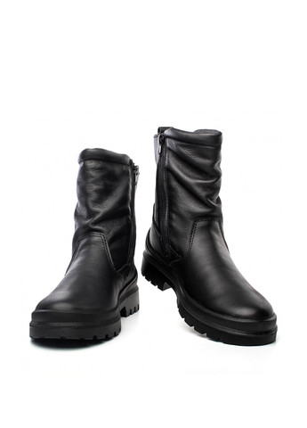 Черные зимние полусапоги Manul