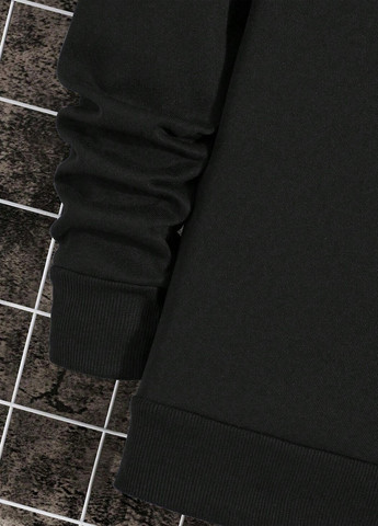 Черный свитшот SHEIN рисунок без декора (323262729)