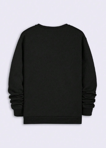 Черный свитшот SHEIN рисунок без декора (323262729)