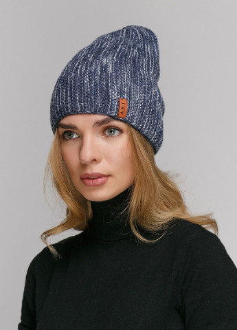 Зимняя теплая женская шапка на флисовой подкладке 550848 Merlini бини однотонная комбинированная кэжуал шерсть