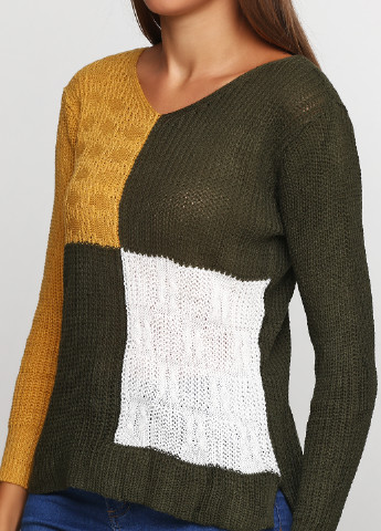Оливковый демисезонный пуловер пуловер Massimo