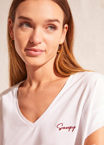 Белая летняя футболка Women'secret