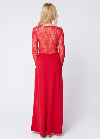 Красное вечернее платье макси Majaly однотонное