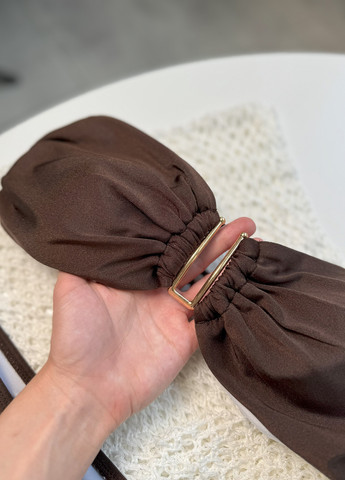 Темно-коричневий літній купальник (ліф, трусики) бандо, роздільний NOVA VEGA