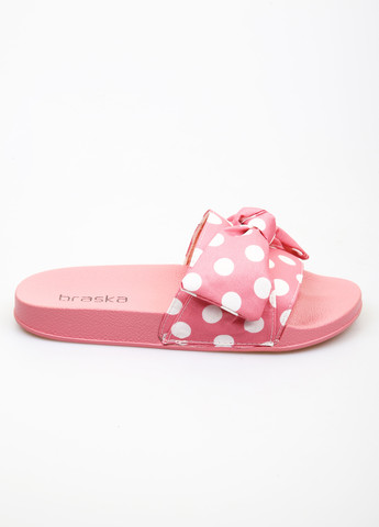 Розовые кэжуал шлепанцы Braska с бантом