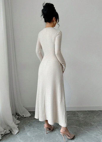 Кремова святковий, ділова, кежуал сукня а-силует SHEIN однотонна