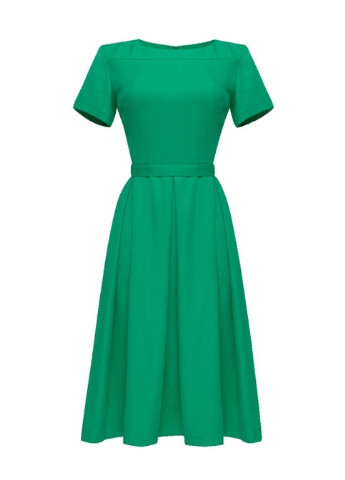 Зелена кежуал плаття, сукня кльош LKcostume однотонна