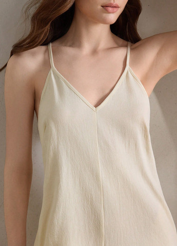 Комбинезон SHEIN комбинезон-брюки однотонный светло-бежевый домашний хлопок