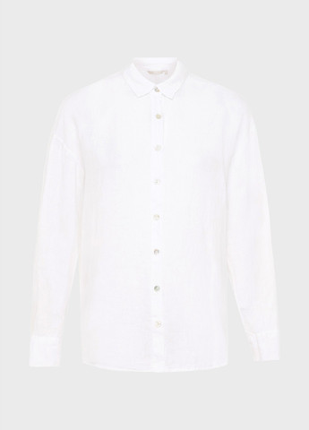 Белая классическая рубашка однотонная Mexx